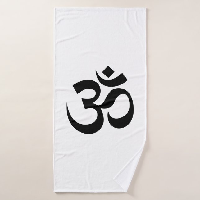 Om Symbole Ohm Yoga Bouddhisme spirituel (Serviette de bain)