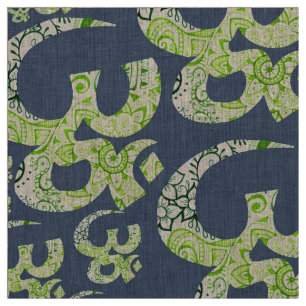 om texture print linen fabric