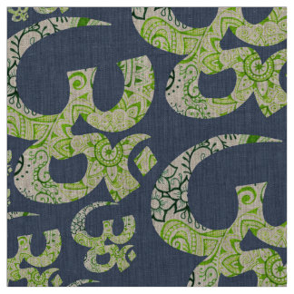 om texture print linen fabric