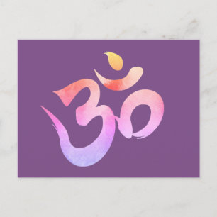 Om, Waterololor OmPostcard Postcard