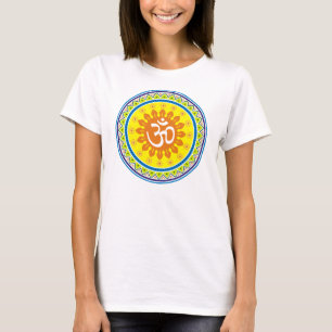 Om with Traditional Indian style Mandana T-Shirt