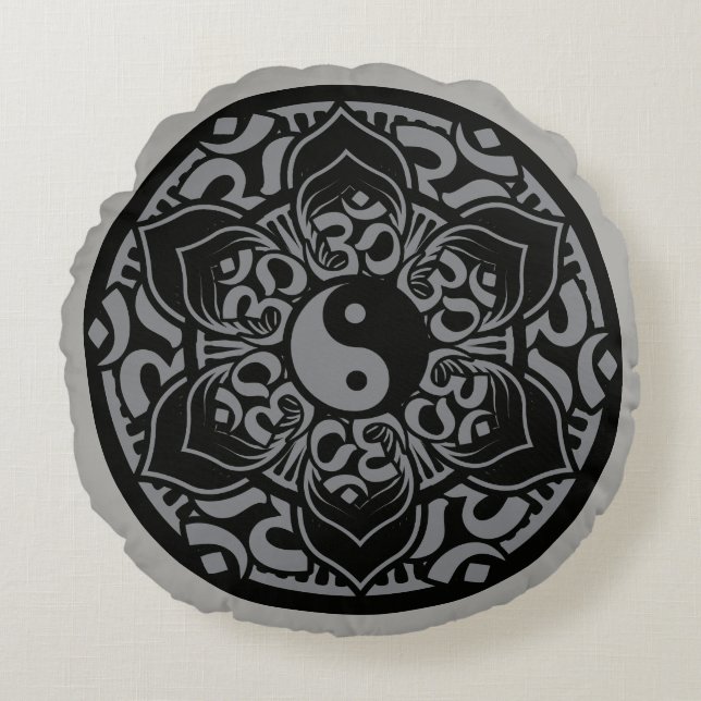 Om yin yang meditation pillow (Front)