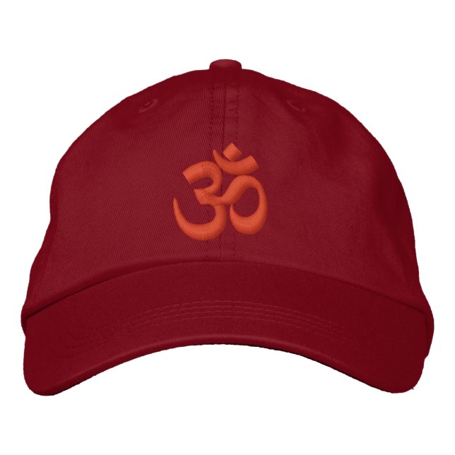 OM Yoga Chakra Orange or customize it Embroidery Embroidered Hat (Front)