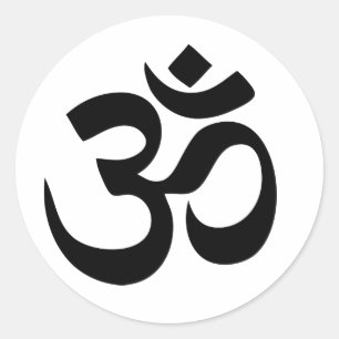 Om Yoga Classic Round Sticker
