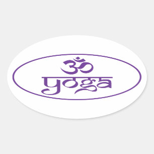 Om Yoga Oval Sticker