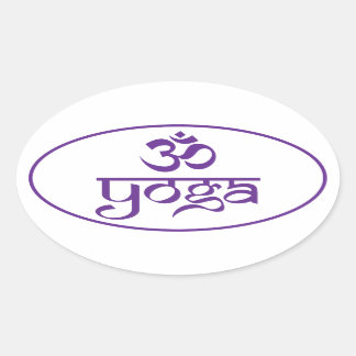 Om Yoga Oval Sticker