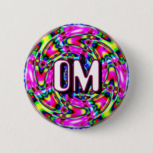 OM (you may change the word) 2 Inch Round Button