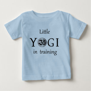 Om zen cute yogi yoga active wear baby romper blue