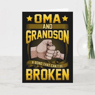 Oma And Grandson A Bond That Can't Be Broken Shirt Card