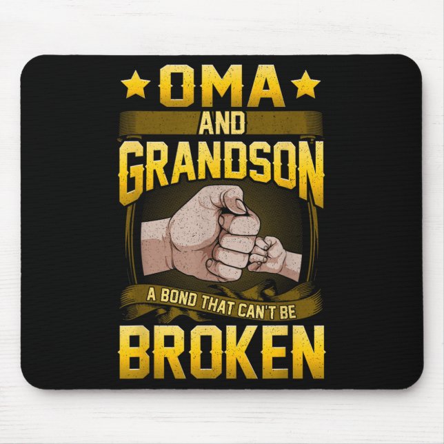 Oma And Grandson A Bond That Can't Be Broken Shirt Mouse Pad (Front)