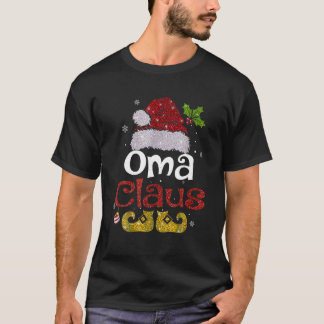 Oma Claus Shirt Christmas Pajama Family Matching X