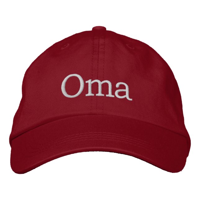 Oma Embroidered Hat (Front)