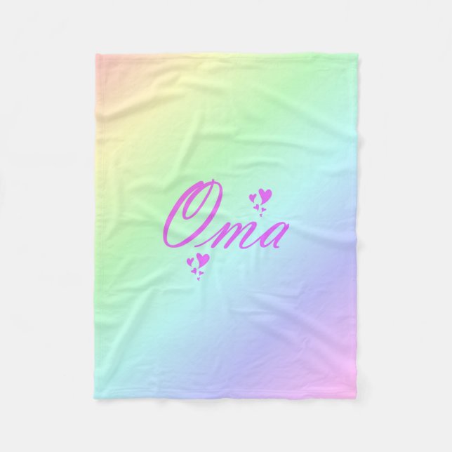 oma, grandma fleece blanket (Front)