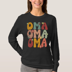Oma Grandma Groovy Oma Grandmother T-Shirt