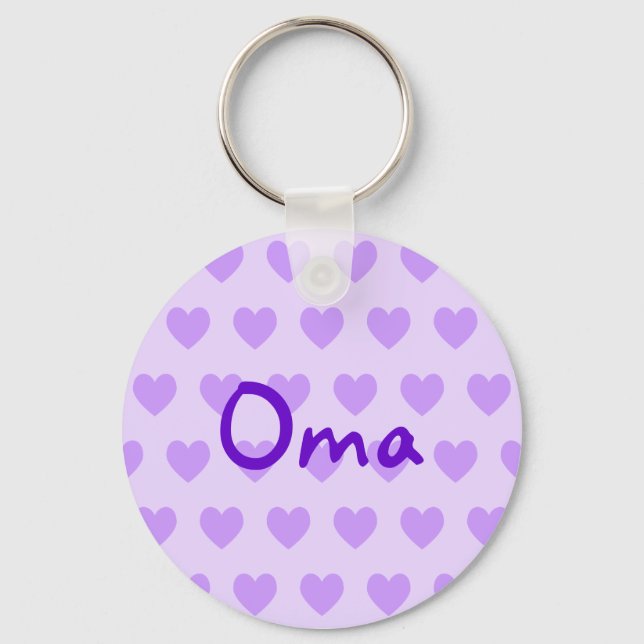 Oma in Purple Keychain (Front)