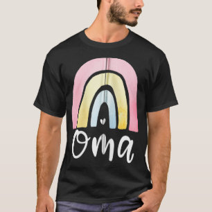 Oma Rainbow For Women German Grandma Christmas Gra T-Shirt