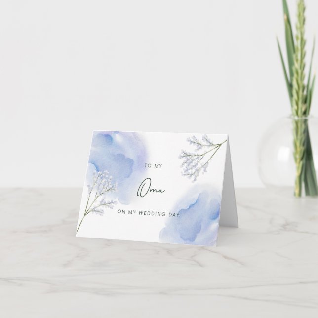Oma sur la carte de Mariage du jour (Devant)