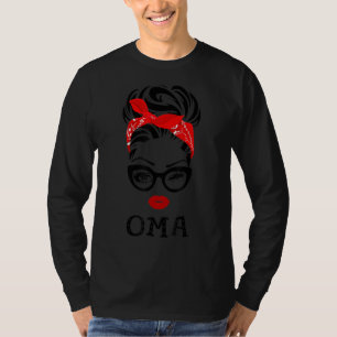 OMA Wink Eye Woman Face For OMA Grandma T-Shirt