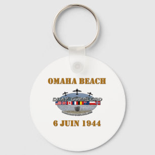 Omaha Beach 1944 Keychain
