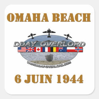 Omaha Beach 1944 Square Sticker