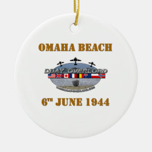 Omaha Beach 6th June 1944 Ceramic Ornament