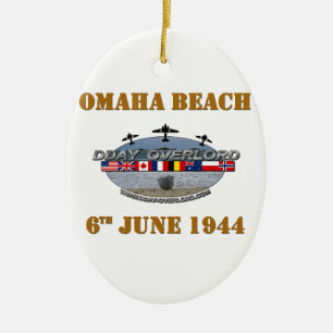 Omaha Beach 6th June 1944 Ceramic Ornament