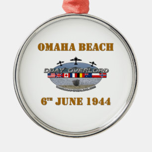 Omaha Beach 6th June 1944 Metal Ornament