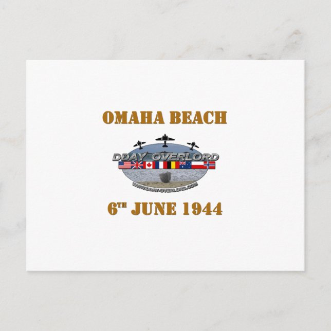 Omaha Beach 6th June 1944 Postcard (Front)