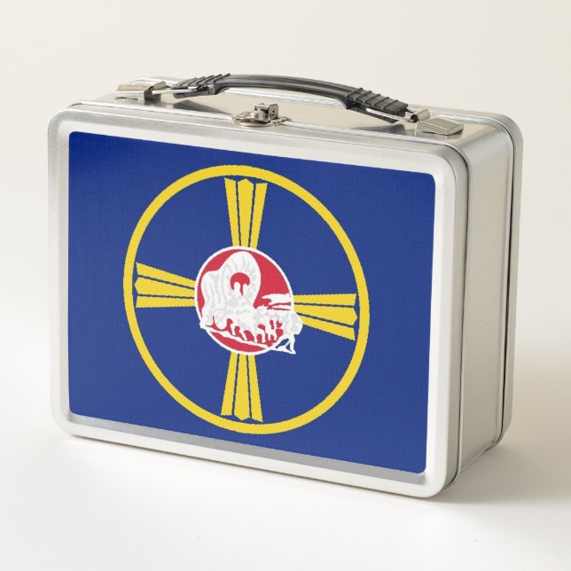 Omaha city flag metal lunch box (Front)