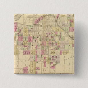 Omaha City, Nebraska 2 Inch Square Button