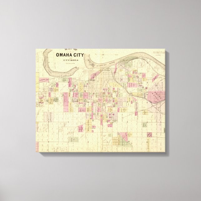 Omaha City, Nebraska Canvas Print (Front)
