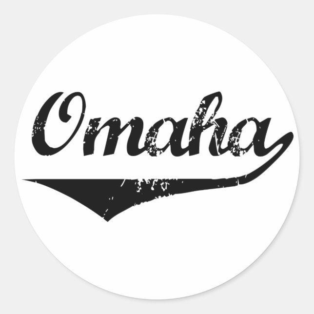 Omaha Classic Round Sticker (Front)
