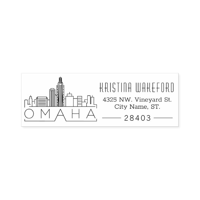 Omaha | Custom Address  Self-inking Stamp (Design)
