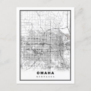 Omaha Map Postcard