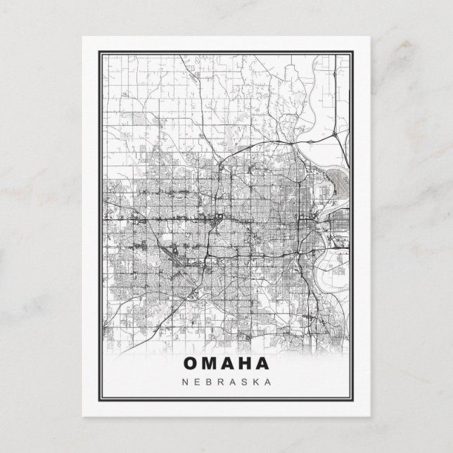 Omaha Map Postcard (Front)