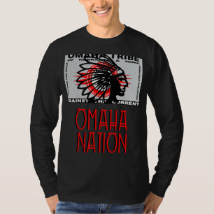 Omaha Nation Flag Indigenous Native American Headd T-Shirt