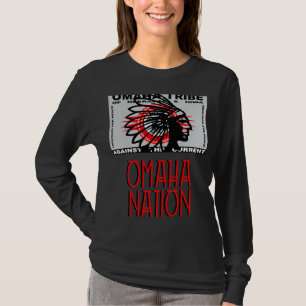 Omaha Nation Flag Indigenous Native American Headd T-Shirt