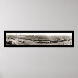 Omaha NE Stockyards Photo 1916 Poster