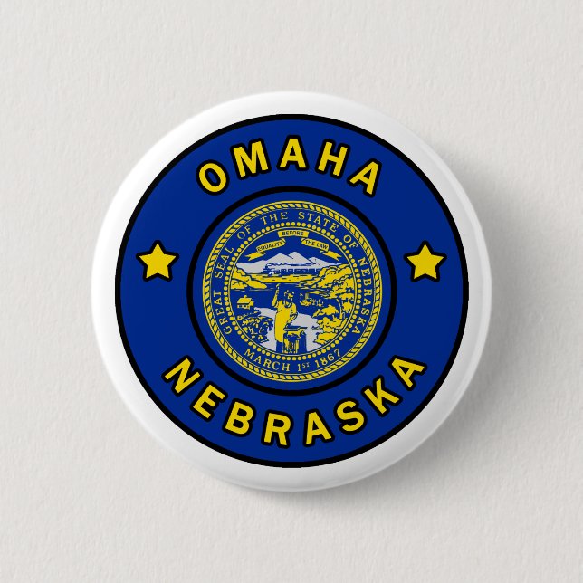Omaha Nebraska 2 Inch Round Button (Front)