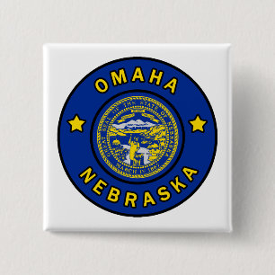 Omaha Nebraska 2 Inch Square Button