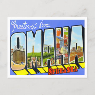 Omaha, Nebraska Big Letters Postcard