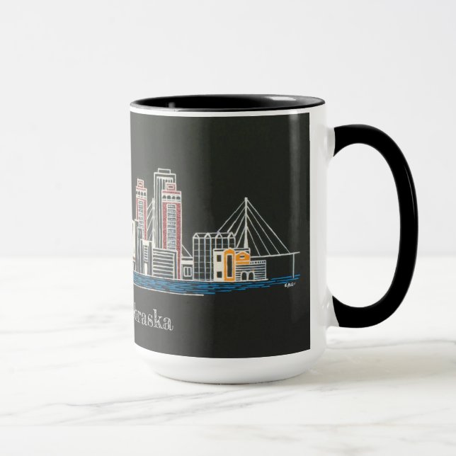 Omaha, Nebraska City Skyline Café Mug (Droite)