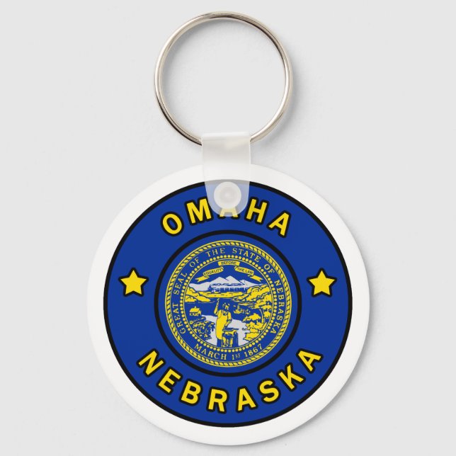 Omaha Nebraska Keychain (Front)