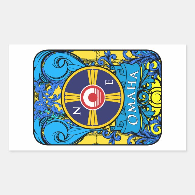 OMAHA NEBRASKA LOGO STICKER (Front)