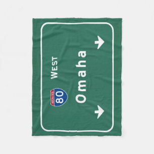 Omaha Nebraska ne Interstate Highway Freeway : Fleece Blanket
