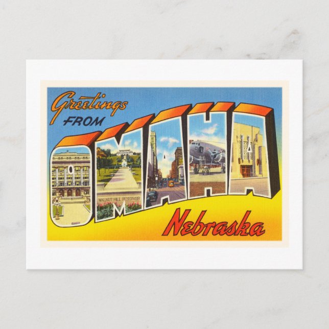 Omaha Nebraska NE Old Vintage Travel Souvenir Postcard (Front)