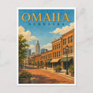 Omaha Nebraska Old Market GeoSaga Postcard
