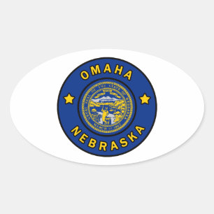 Omaha Nebraska Oval Sticker