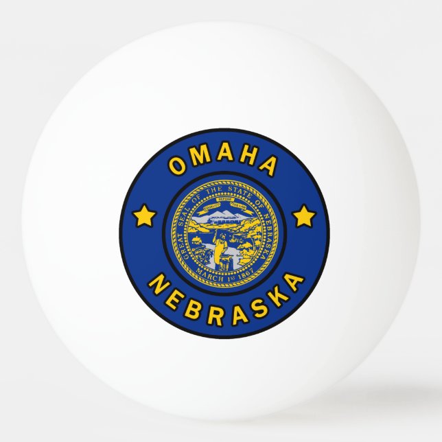 Omaha Nebraska Ping Pong Ball (Front)
