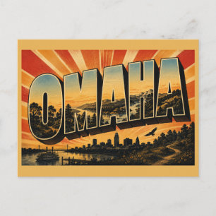 Omaha Nebraska River Bluffs Old Growth Forest Art Postcard